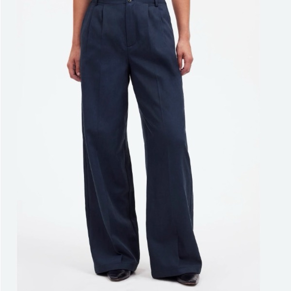 Madewell Harlow Wide-Leg Pants Navy